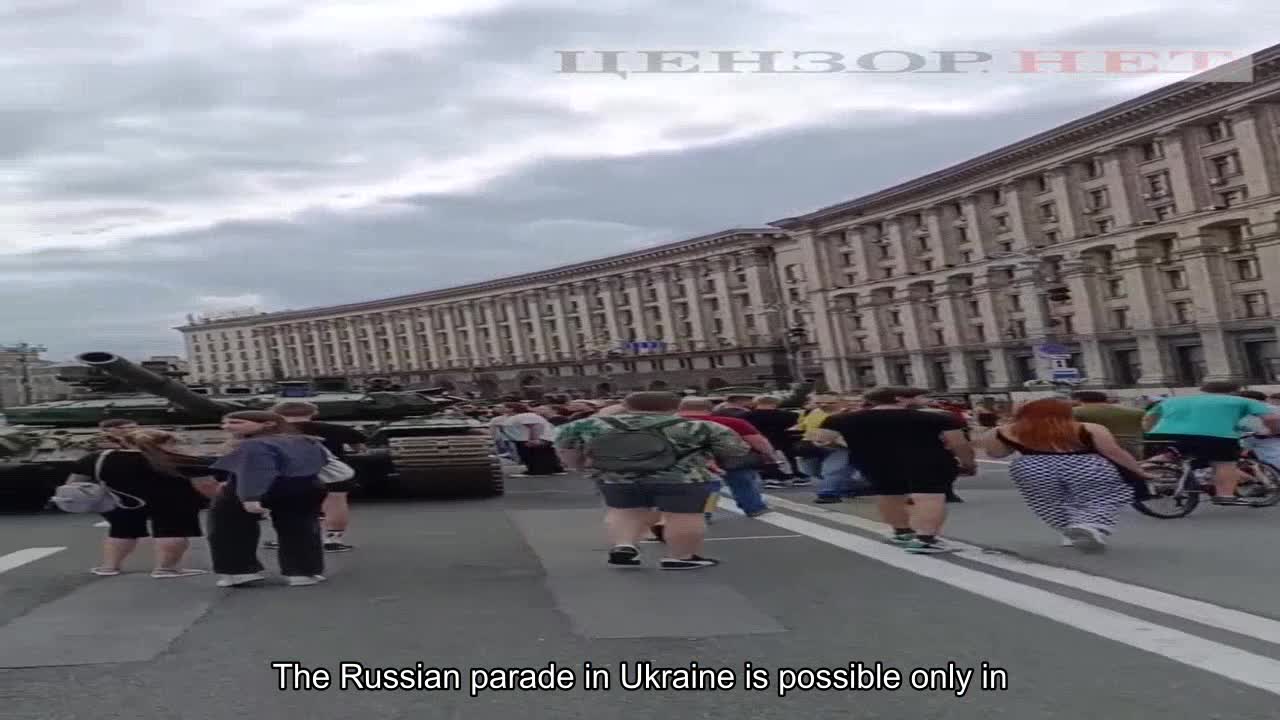 A Russian parade in Ukraine is possible only in this format
