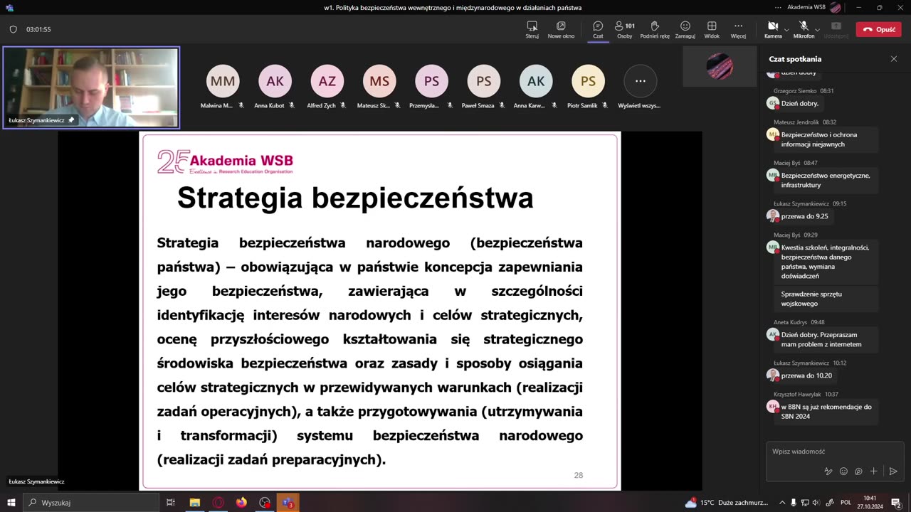 Wykład 1 - 27.10.2024 8:00