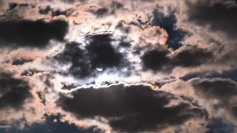 Dark clouds moving fast
