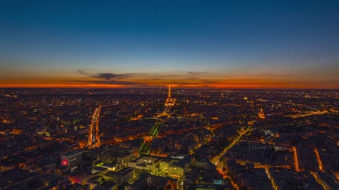 At 100 million pixels, the Paris day to night time lapse records