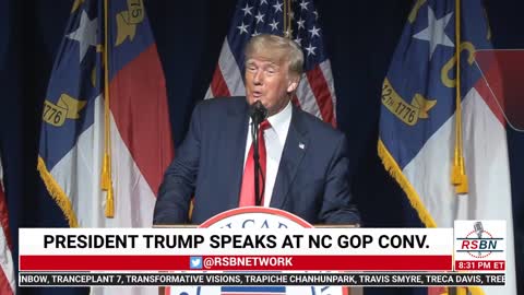 President Donald Trump 2021 NC State GOP Convention