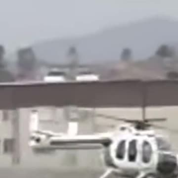 Helicopter avoids crash landing." AMAZING SKILLS "