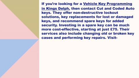 Best Vehicle Key Programming in Kings Delph