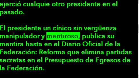 TE ENGAÑO: AMLO elimina las partidas secretas del presidente