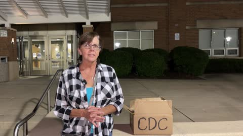 Kate of Geneva Speaking outside of the School Board Meeting