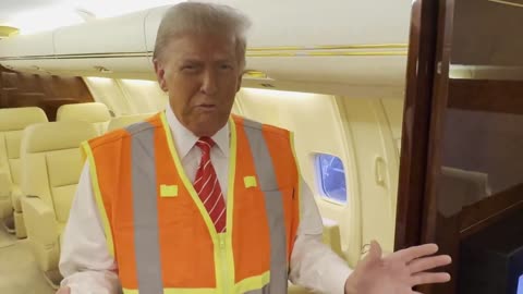 President Trump is about to get off Trump Force One