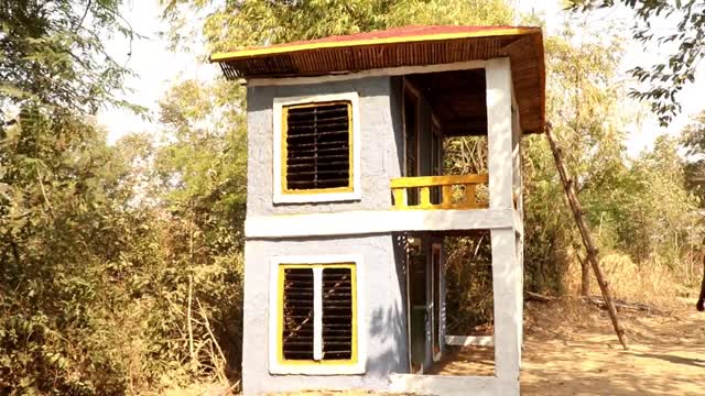 How to build the most primitive two- storey mud villa secret house