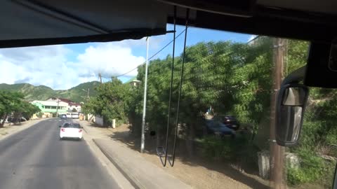 High in the Mountains of Saint Martin, French Side, following the Coast to Dutch St. Maarten