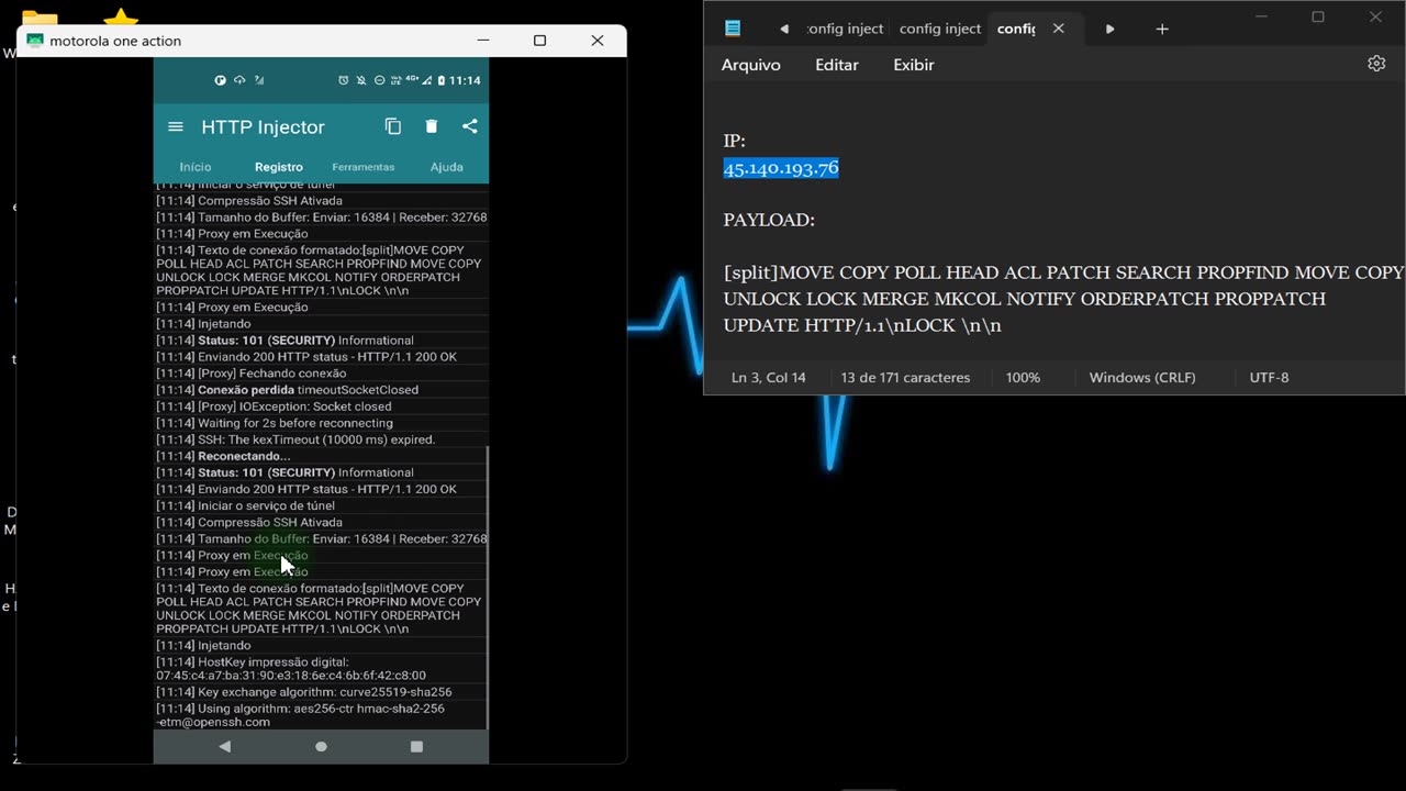 HTTP INJECTOR configurando e roteando a internet para o PC VIA PROXY