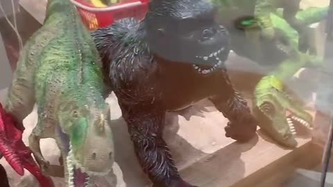 A very lifelike dinosaur doll