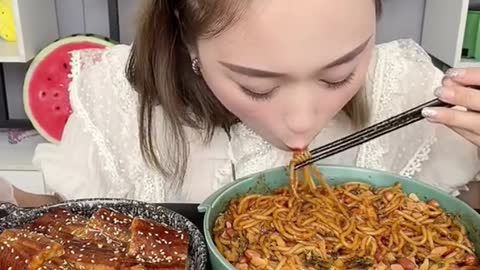 ASMR Mukbang Show, Delicious Eating show by cute girl #shorts #Asmr (1)