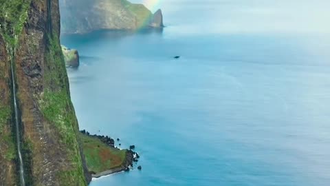 Beautiful Rainbow Over The Ocean | Videography
