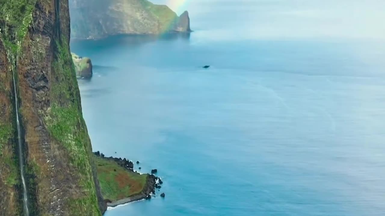 Beautiful Rainbow Over The Ocean | Videography
