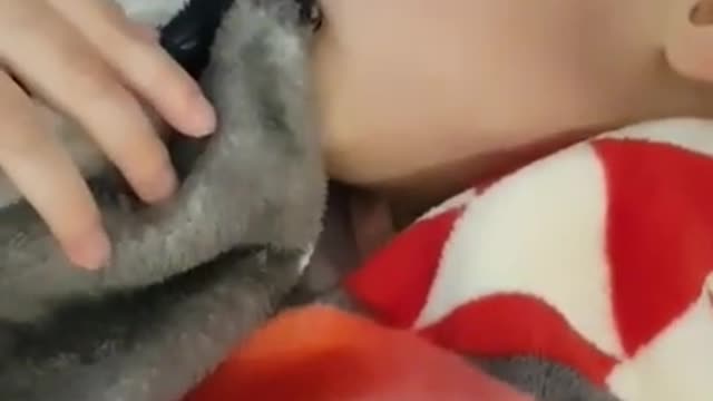baby crying while watching tv