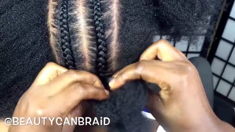 HOW TO CORNROW 4 BEGINNERS || VISUAL LEARNERS