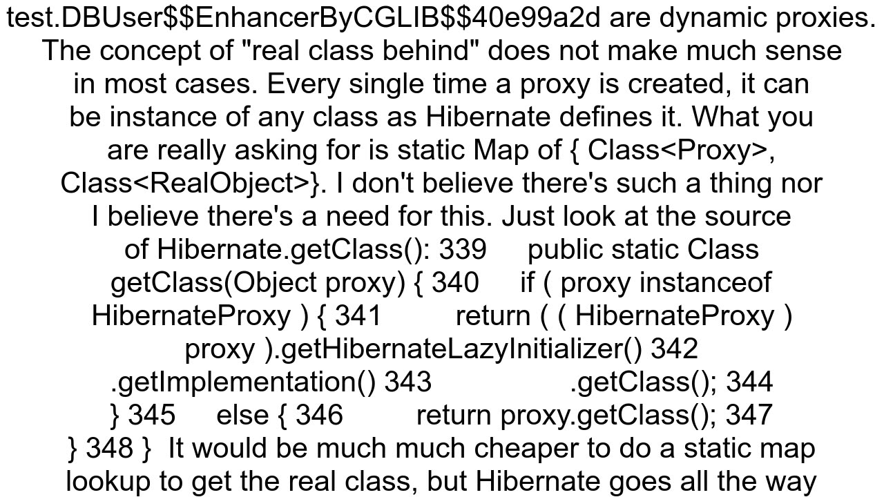 How do I retrieve the proxied class from the proxy class