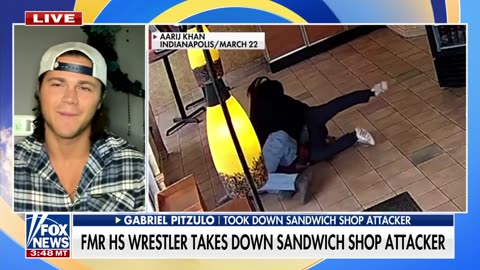 Former high school wrestler takes down Indiana sandwich shop attacker