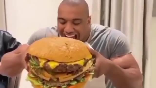 Huge Larry Wheels & A Huge Burger | Who Wins???