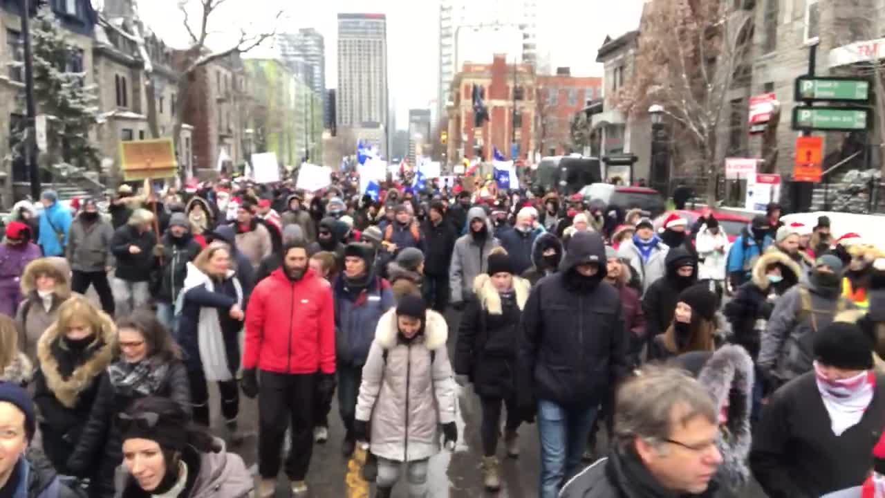 Manifestation Montréal 20 déc. 2020