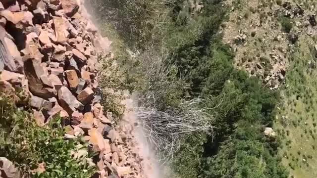 Hikers Encounter Rock Slide