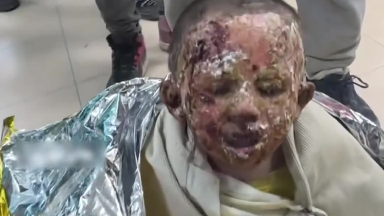 This 4-year-old girl was severely burned during an Israeli attack on Gaza