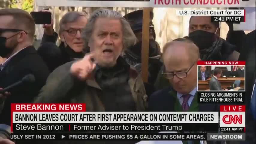 Steve Bannon after First Apperance on Contempt Charges.