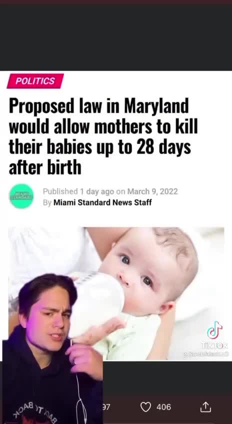 Legalizing Infanticide in Maryland??