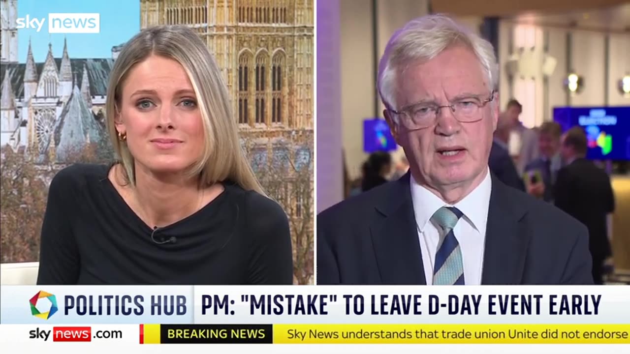 Conservative David Davis defends PM over D-Day backlash _ Election 2024 Sky News