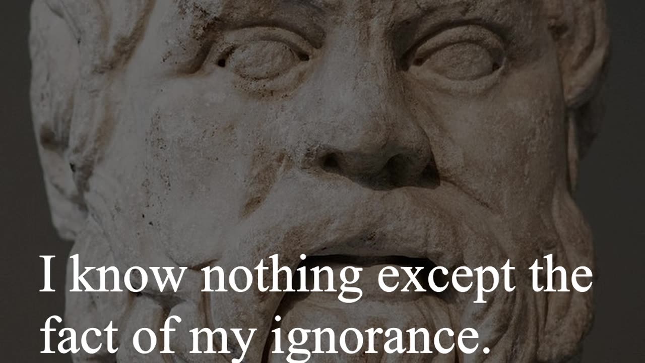 Socrates Quote - I know nothing except the fact of my ignorance...
