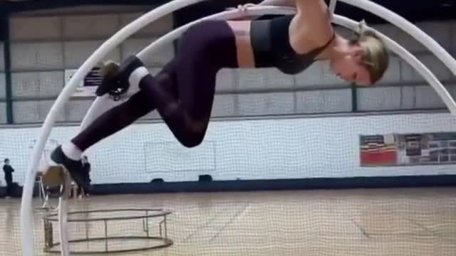 Little sister gymnastics wheel