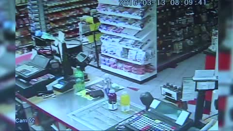 Clerk Grabs Baby from Woman Before She Collapses