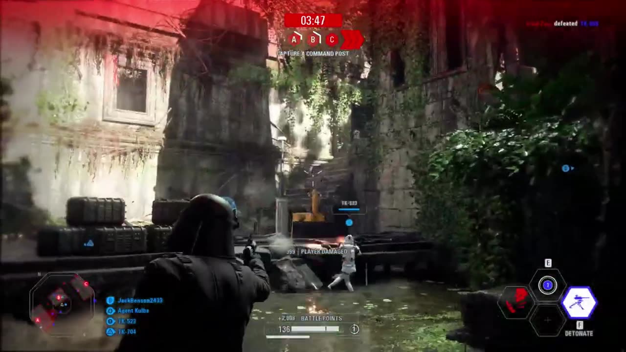 SWBF2: Instant Action Mission (Attack) Galactic Empire Yavin 4 Gameplay