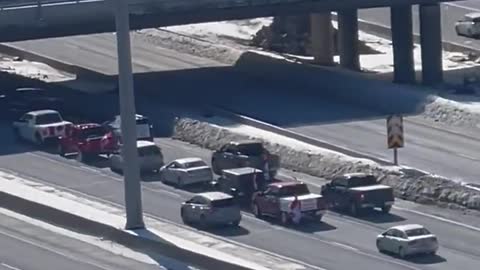 Trucker Convoy heading downtown Toronto Saturday Feb 5th