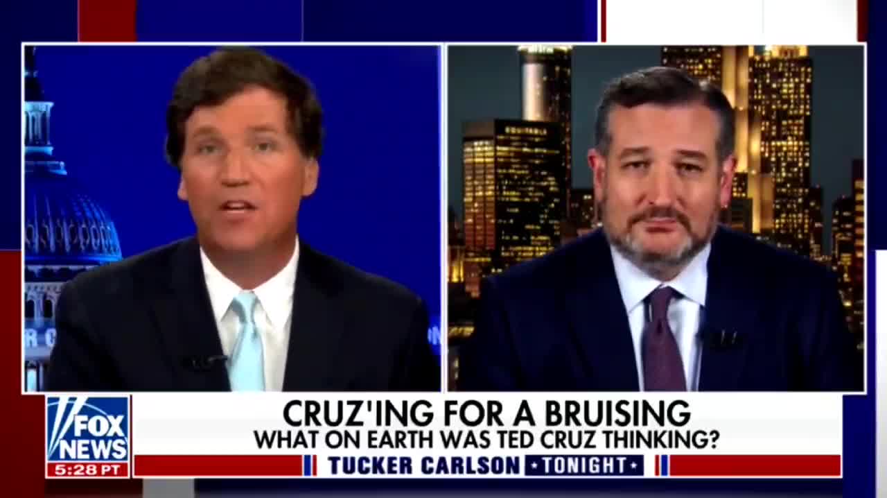 Tucker Carlson interviewer Ted Cruz som indrømmer at han har løjet om 6. Jan