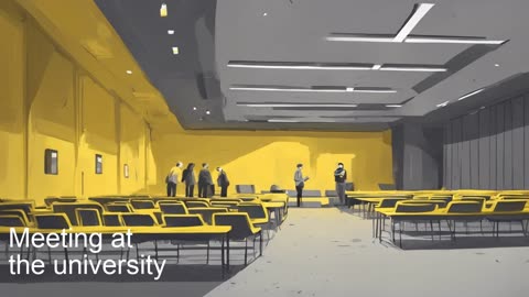 Meeting at the university.