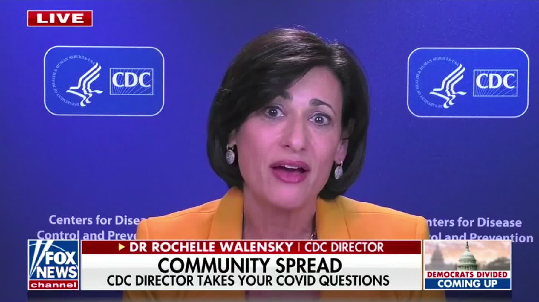 CDC Director is asked about "relying on faulty studies" re. masking children in schools