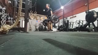 Birthday Deadlift work in an empty gym