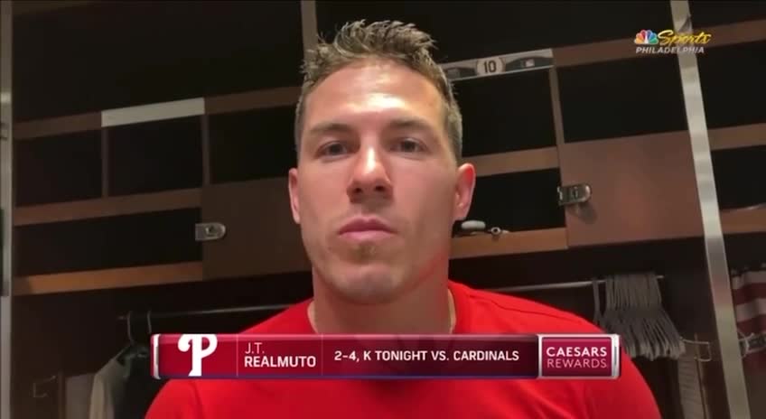 Unvaccinated Phillies’ J.T. Realmuto Responds to Canada Banning Him From Playing.