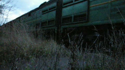 Short freight train in Russia