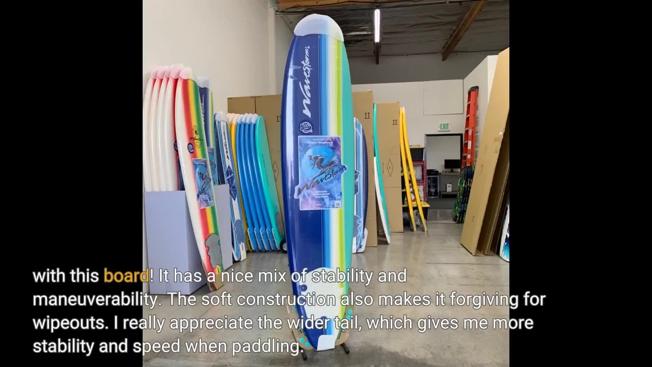 View Feedback: Wavestorm 8' Surfboard, Blue Mix, WS18-SFR104-BSH-S