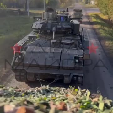 Russian repair & recovery Battalion evacuates a trophy Ukrainian Bradley IFV in the Kursk direction