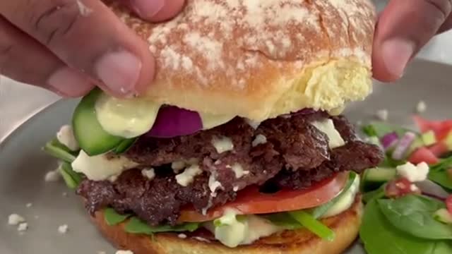 to create this double smash feta burger because everything is better with feta