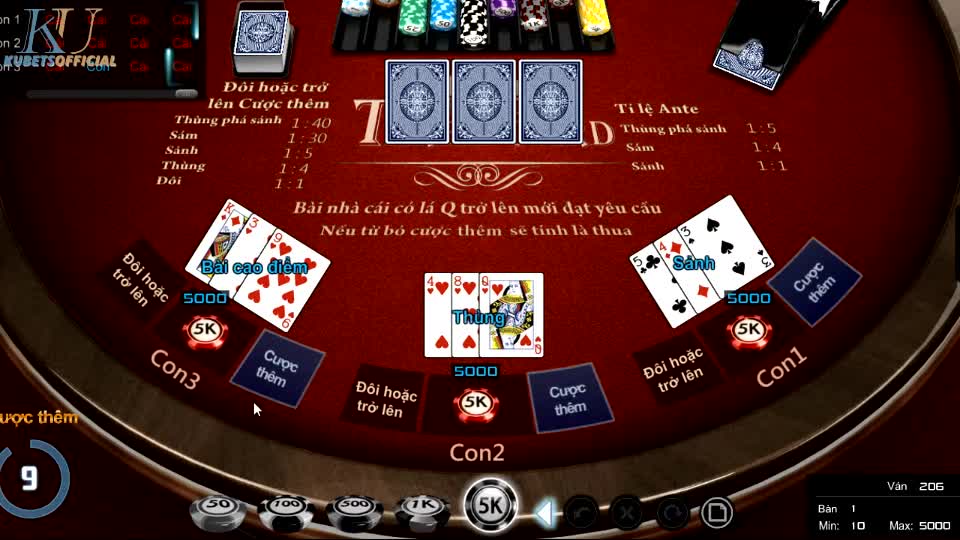 CHƠI Cách chơi Three Card Poker Kubet Official | Game Poker 3 lá bài