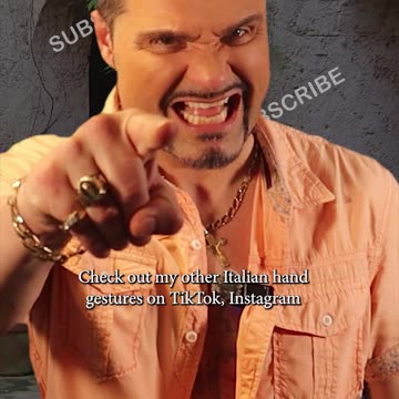 Italian hand gestures! This one means "Damn you"
