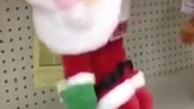 Santa Claus doll dancing is very funny