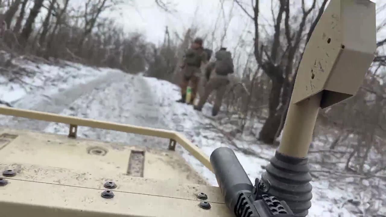 Russians patrolling the outskirts of Avdeevka