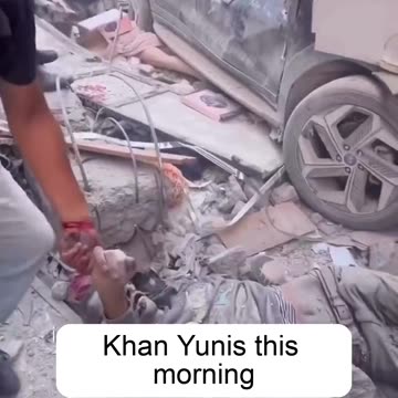 Khan Yunis in Gaza after Israeli bombing