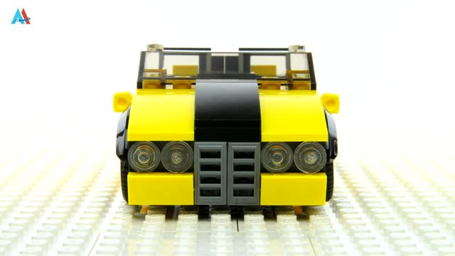 Lego building blocks teaching building deformation racing car