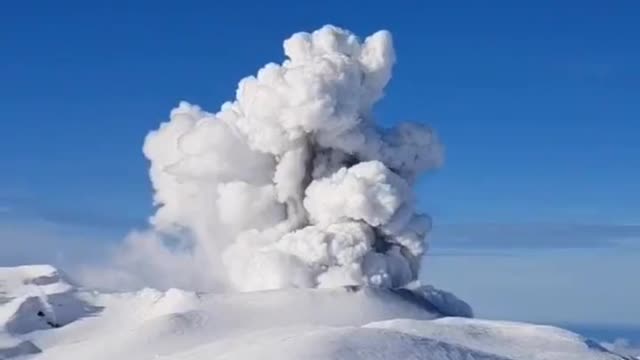 The Kuril Islands' Ebeko volcano,