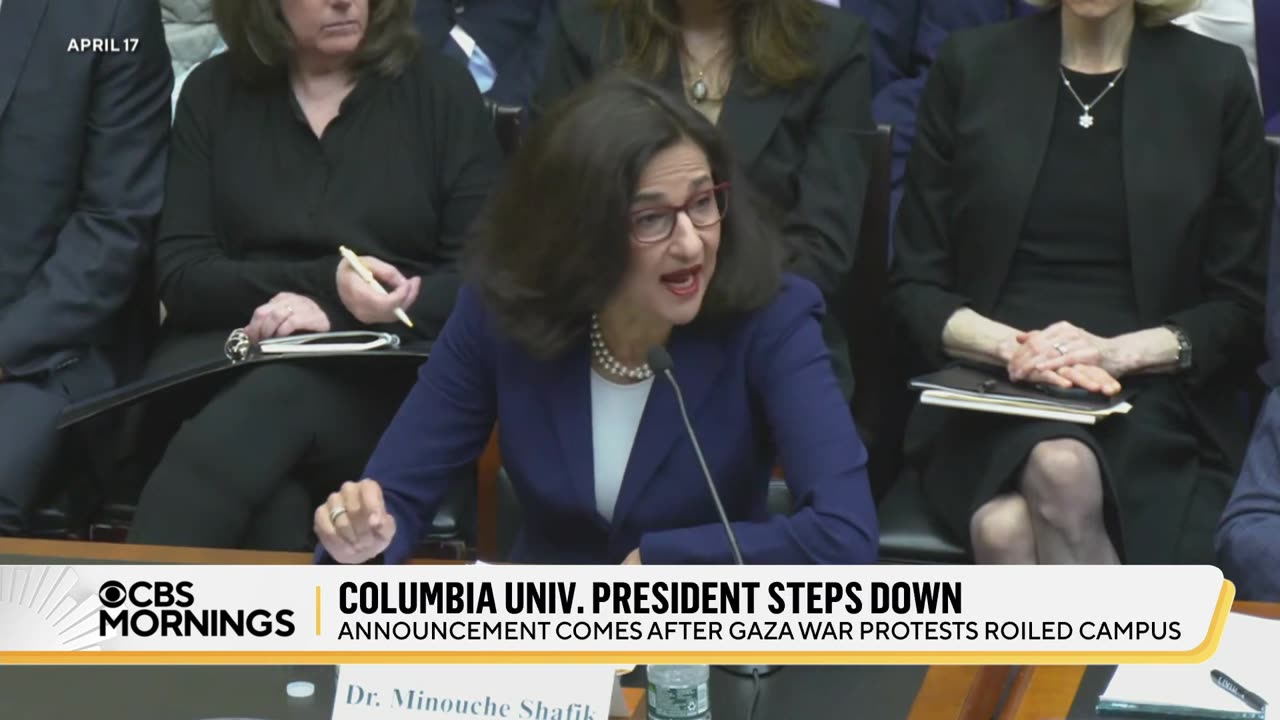 BREAKING: Columbia University president resigns over handling of Gaza campus protest